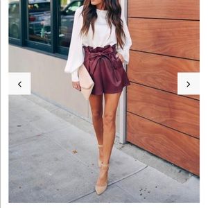 Faux Leather Shorts